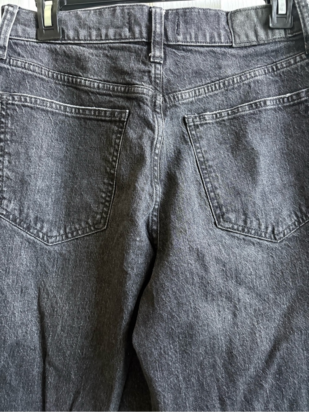 Madewell The Perfect Vintage Wide Leg Crop Jeans Black Wash Size 28 - Picture 8 of 8